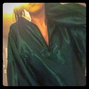 Vintage Green Windbreaker, Unisex Lg/XL